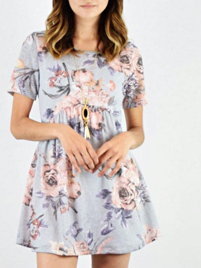 Summer Cool Floral Stripe Raglan Stripe Sleeve Top T Shirt Blouse |  Small -3 XL