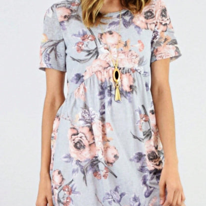 Summer Cool Floral Stripe Raglan Stripe Sleeve Top T Shirt Blouse |  Small -3 XL