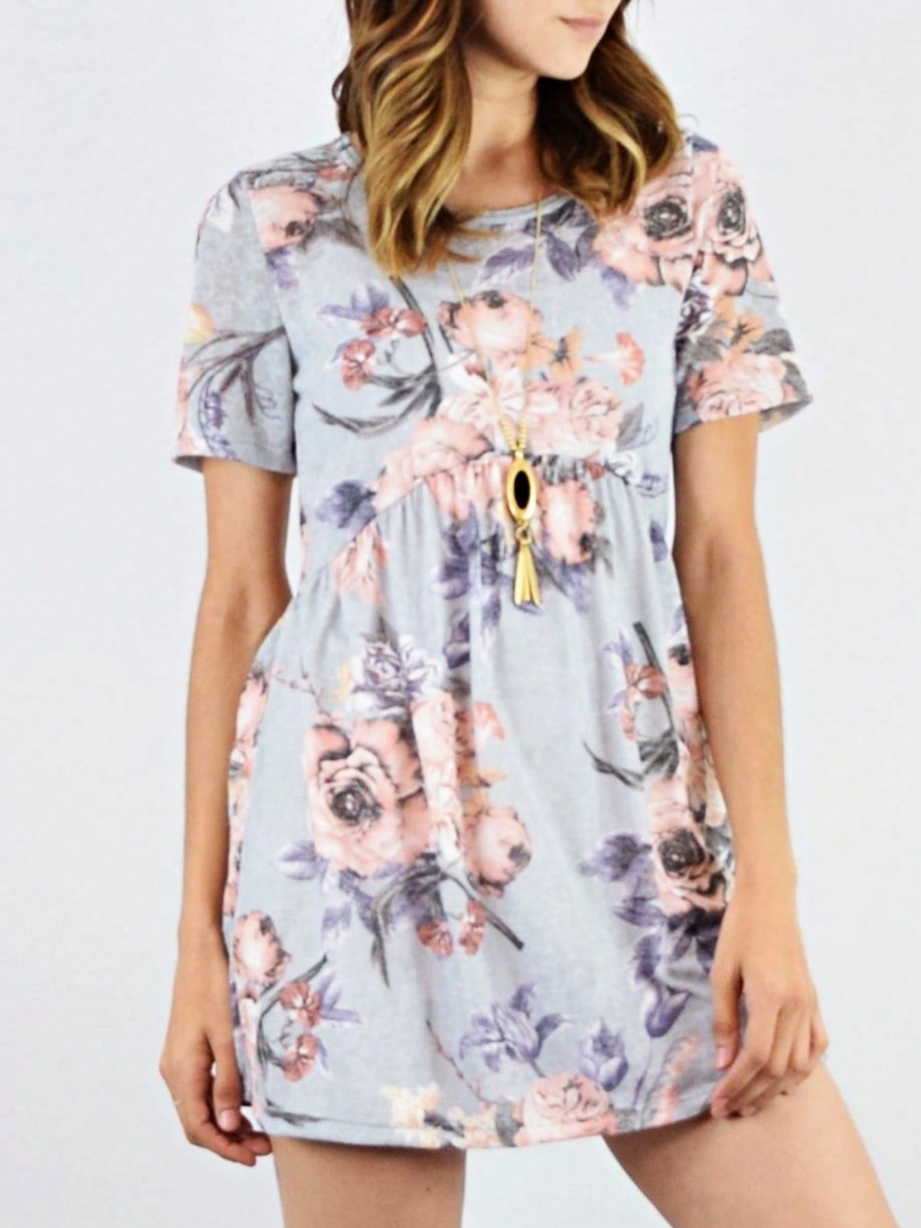 Summer Cool Floral Stripe Raglan Stripe Sleeve Top T Shirt Blouse |  Small -3 XL
