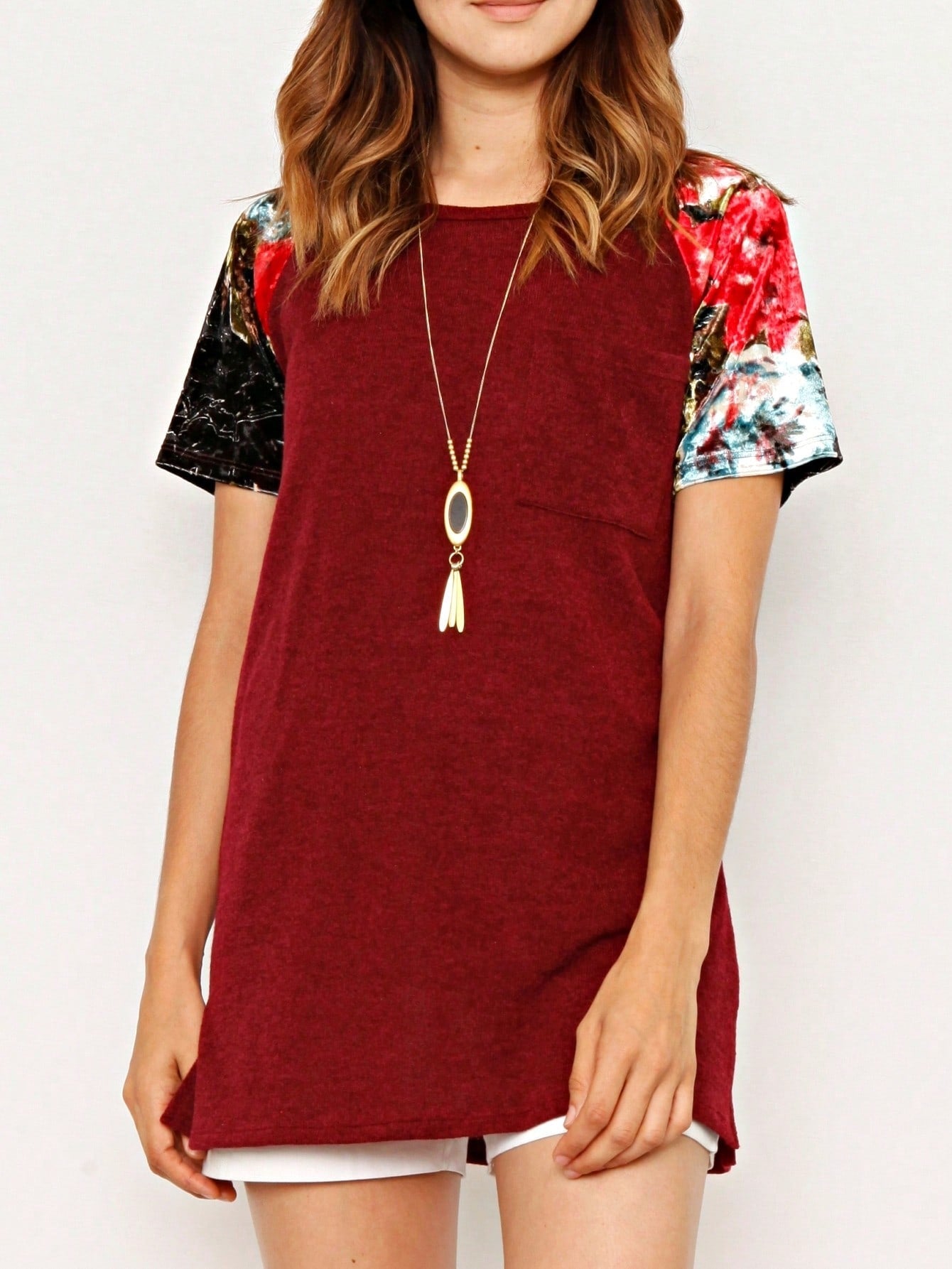 Summer Cool Floral Stripe Raglan Stripe Sleeve Top T Shirt Blouse |  Small -3 XL