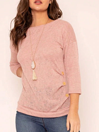 Pink Mint White Color Block Folded Cuff Dolman Tunic For Leggings Shorts And Jeans  |  S-3X