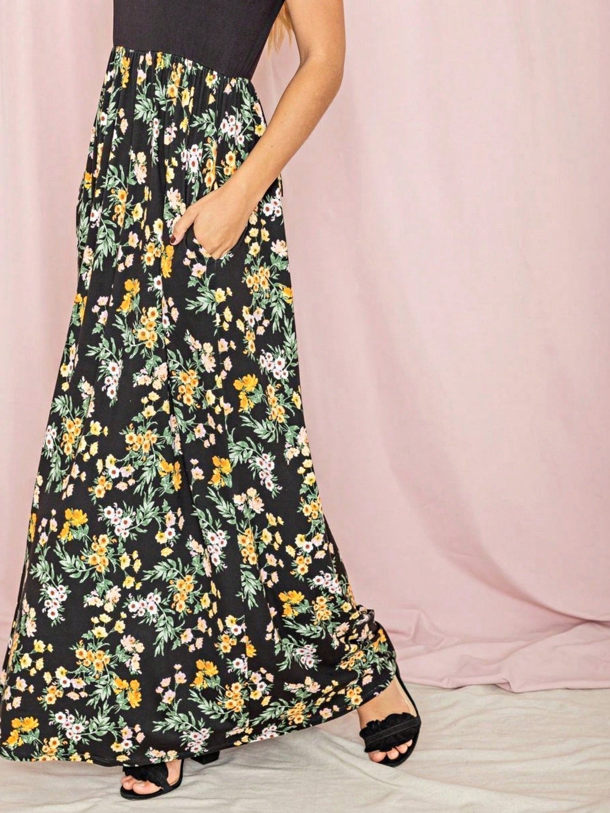 Multi Stripe Orange, Green, And Mint Sleeveless Maxi Dress With Pocket | S-3X