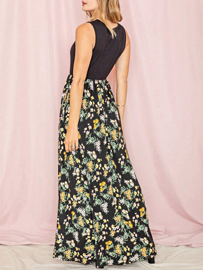 Multi Stripe Orange, Green, And Mint Sleeveless Maxi Dress With Pocket | S-3X