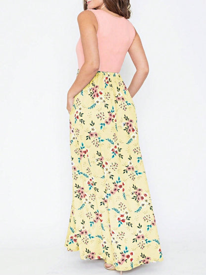 Multi Stripe Orange, Green, And Mint Sleeveless Maxi Dress With Pocket | S-3X