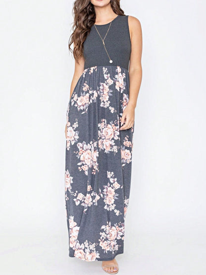 Multi Stripe Orange, Green, And Mint Sleeveless Maxi Dress With Pocket | S-3X