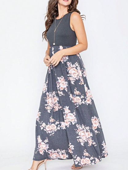 Multi Stripe Orange, Green, And Mint Sleeveless Maxi Dress With Pocket | S-3X