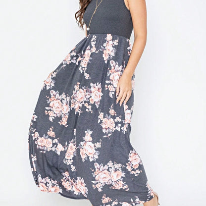 Multi Stripe Orange, Green, And Mint Sleeveless Maxi Dress With Pocket | S-3X