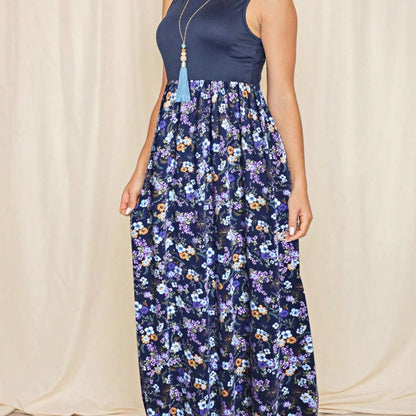 Multi Stripe Orange, Green, And Mint Sleeveless Maxi Dress With Pocket | S-3X