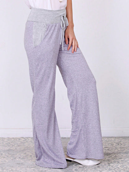 Polka Dot Draw String Wide Leg Lounge Vintage Charcoal Navy Black Sage Log Pants Small To 3 XL Plus