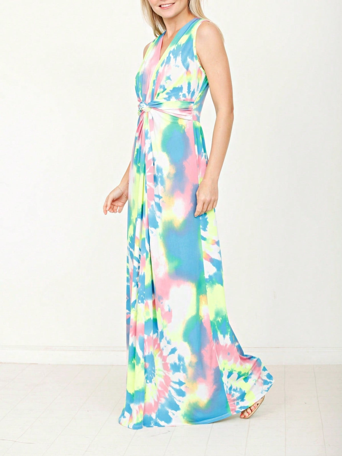 Elegant Floral Maxi Dress With  Surplice  Versatile Summer Dress For Women