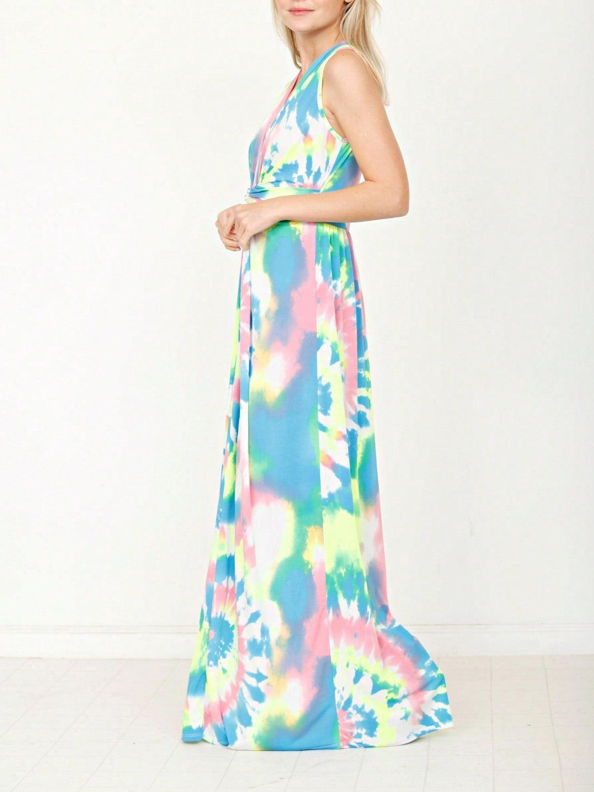 Elegant Floral Maxi Dress With  Surplice  Versatile Summer Dress For Women
