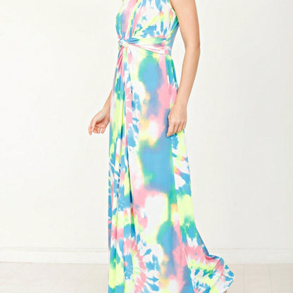 Elegant Floral Maxi Dress With  Surplice  Versatile Summer Dress For Women