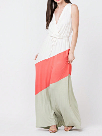 Elegant Floral Maxi Dress With  Surplice  Versatile Summer Dress For Women