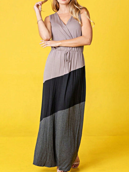 Elegant Floral Maxi Dress With  Surplice  Versatile Summer Dress For Women