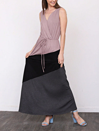 Elegant Floral Maxi Dress With  Surplice  Versatile Summer Dress For Women