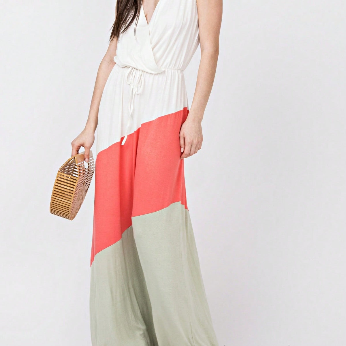 Elegant Floral Maxi Dress With  Surplice  Versatile Summer Dress For Women