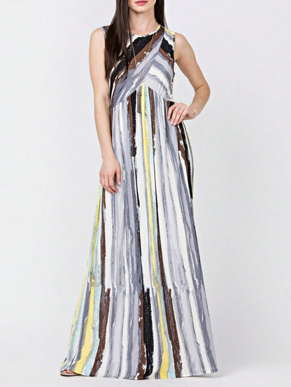 Elegant Floral Maxi Dress With  Surplice  Versatile Summer Dress For Women