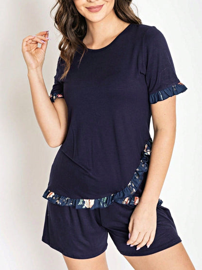 Summer Cool Rayon Boho Retro Vintage Short Sleeve Tiered Tulip Hem Black Grey White Tunic Top Shirt Only