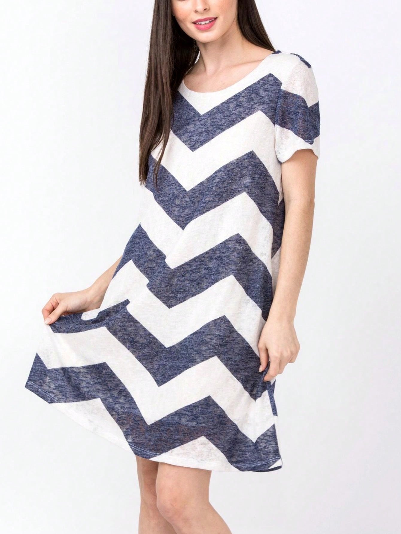 Boho Retro Rayon Cool Soft Summer Cuff Short Sleeve Crew Neck T Shirt Mini Dress Tunic With Pockets
