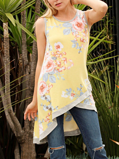 Summer Boho Flora Vintage Mint Burgundy Navy Tiered Key Hole Tie Front  Tunic Blouse Top For Leggings  |  Small -3 XL