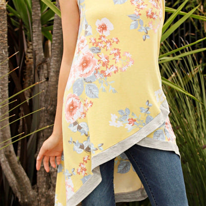 Summer Boho Flora Vintage Mint Burgundy Navy Tiered Key Hole Tie Front  Tunic Blouse Top For Leggings  |  Small -3 XL