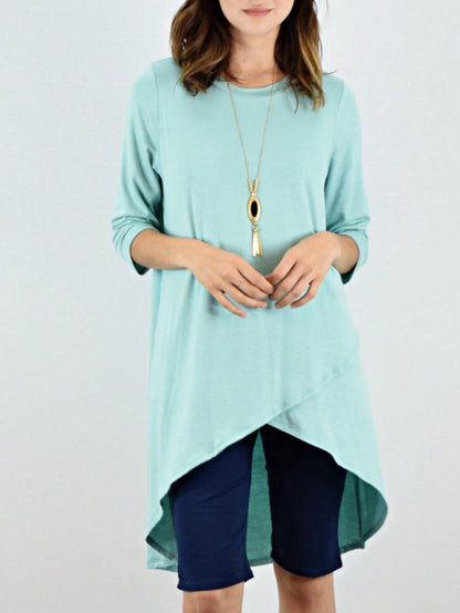 Summer Boho Flora Vintage Mint Burgundy Navy Tiered Key Hole Tie Front  Tunic Blouse Top For Leggings  |  Small -3 XL