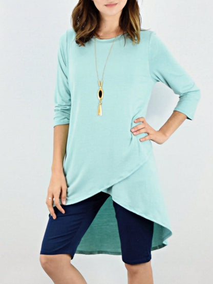 Summer Boho Flora Vintage Mint Burgundy Navy Tiered Key Hole Tie Front  Tunic Blouse Top For Leggings  |  Small -3 XL