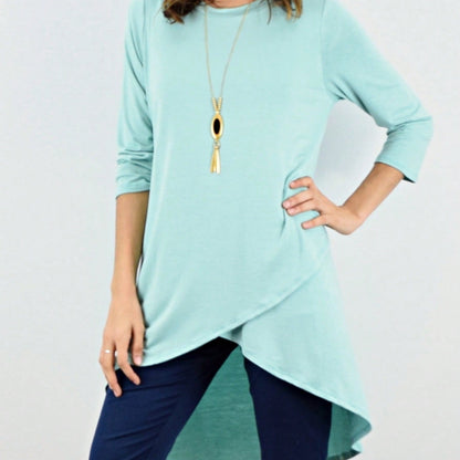 Summer Boho Flora Vintage Mint Burgundy Navy Tiered Key Hole Tie Front  Tunic Blouse Top For Leggings  |  Small -3 XL