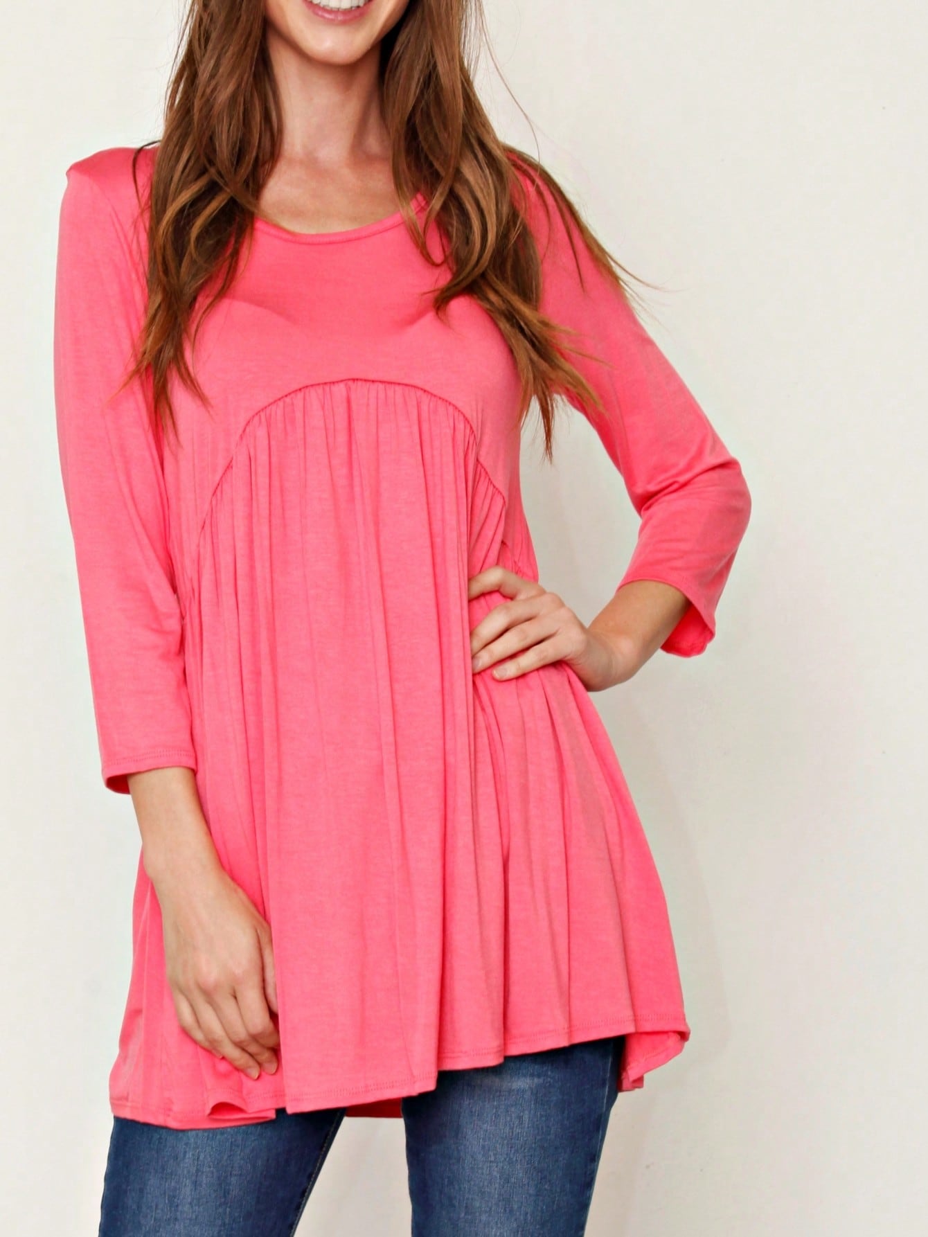 Summer/Spring Solid Mint Navy Yellow Cute Baby Doll Top Blouse Cool Smooth Rayon Tunic Tunic  Off Shoulder Double Ruffle Flutter Sleeve