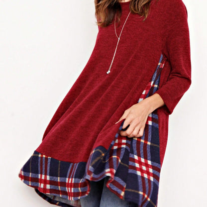 Boho Retro Classic Cap Sleeve Raglan Contrast  Stripe Green Red Navy Pink Grey Tunic Dress