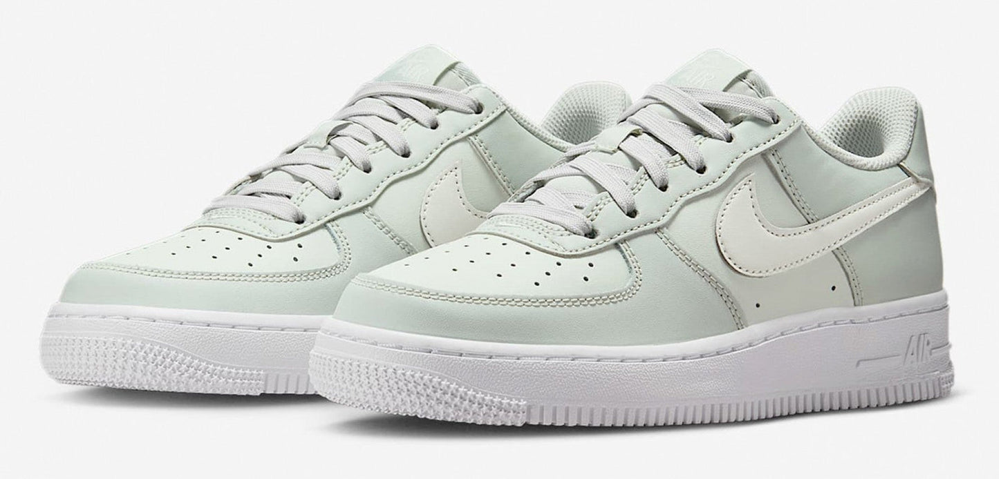 Nike Grade School Gs Air Force 1 'Light Silver Spruce Aura' Sneakers