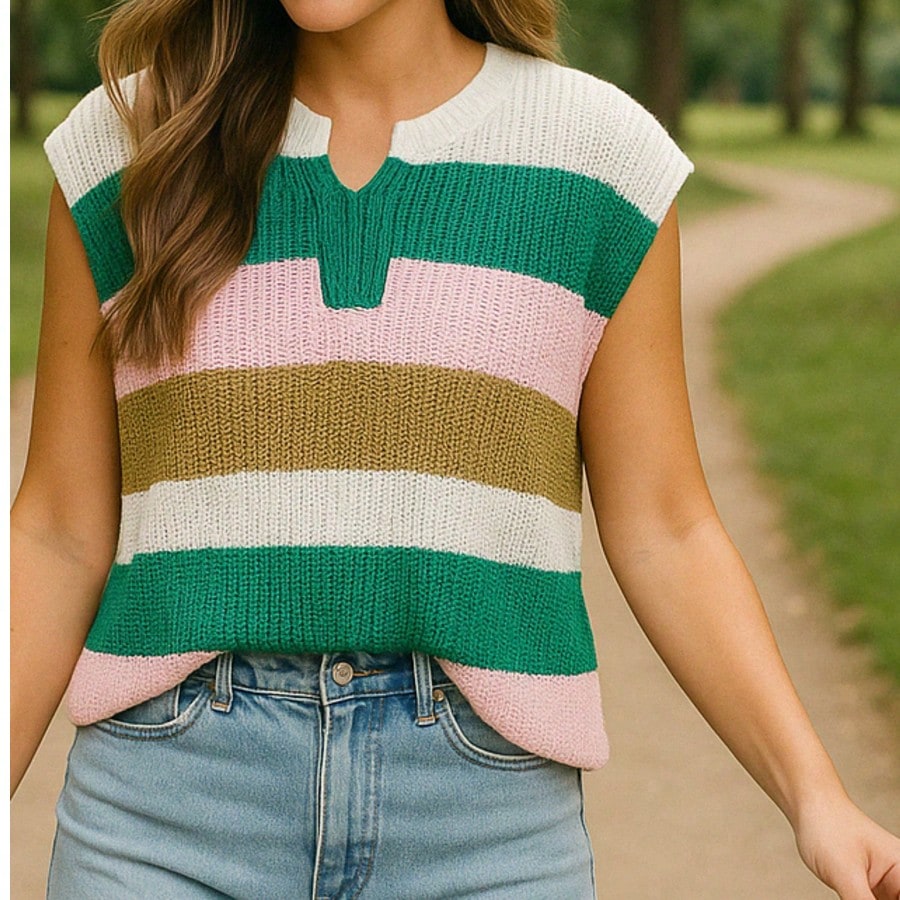 Boho Retro 90's Vintage Cotton Button V Neck Waffle Knit Top With Cuff Accent Blouse Shirt