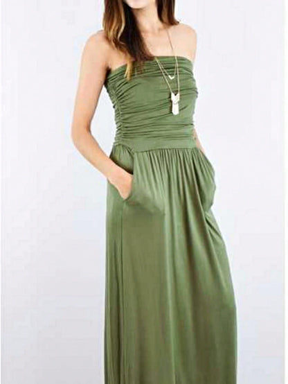 Tiered Tropical Sleeveless Leaves Floral  Maxi Long Woven Dress