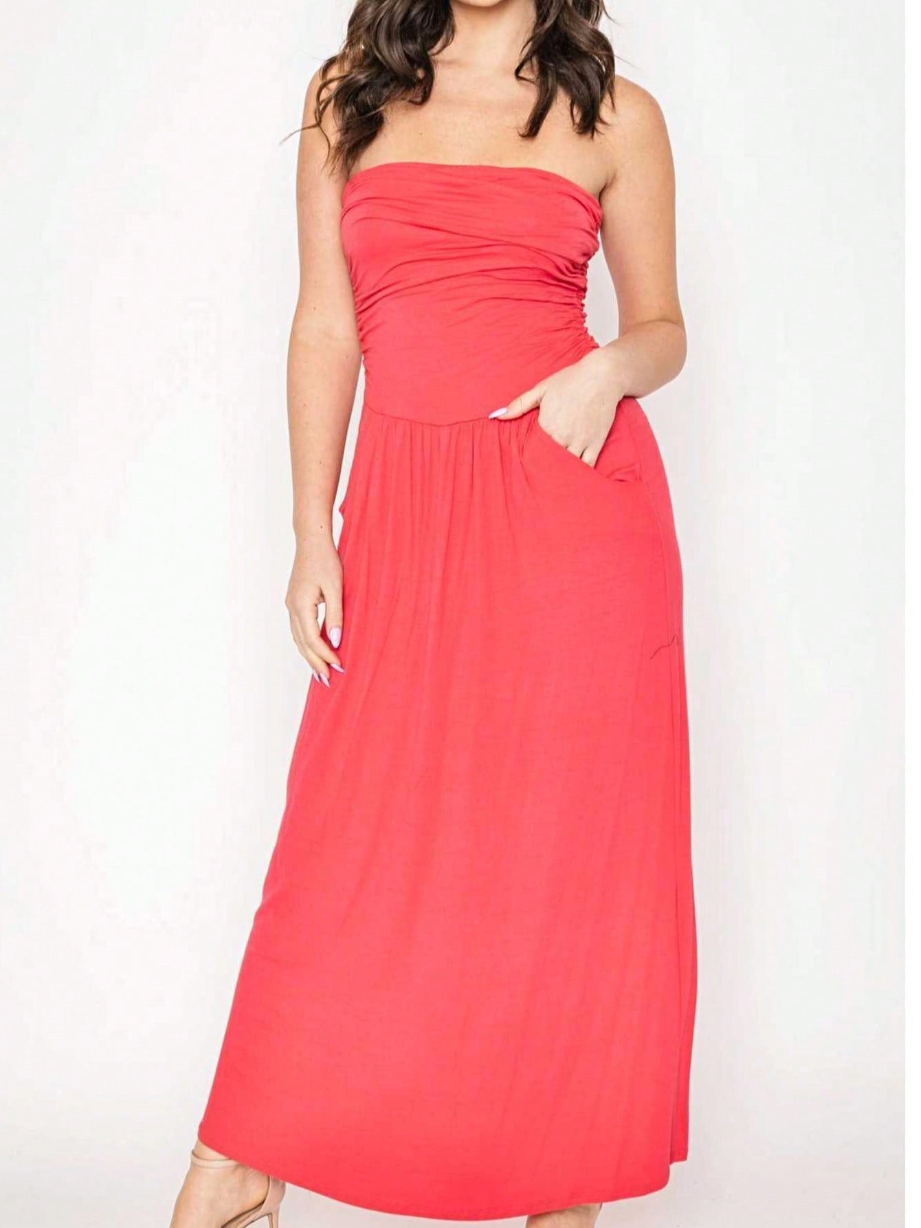 Tiered Tropical Sleeveless Leaves Floral  Maxi Long Woven Dress