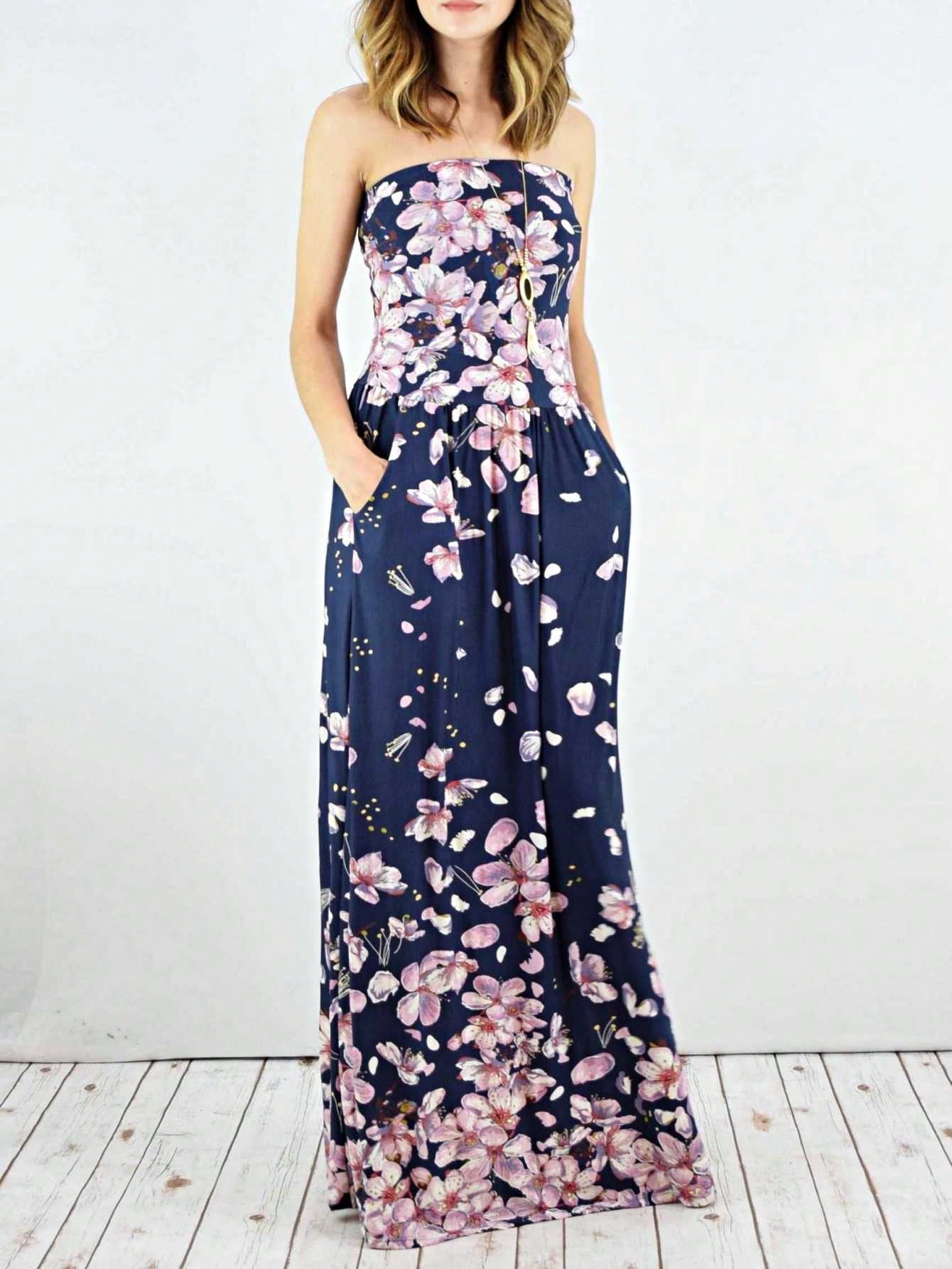 Tiered Tropical Sleeveless Leaves Floral  Maxi Long Woven Dress
