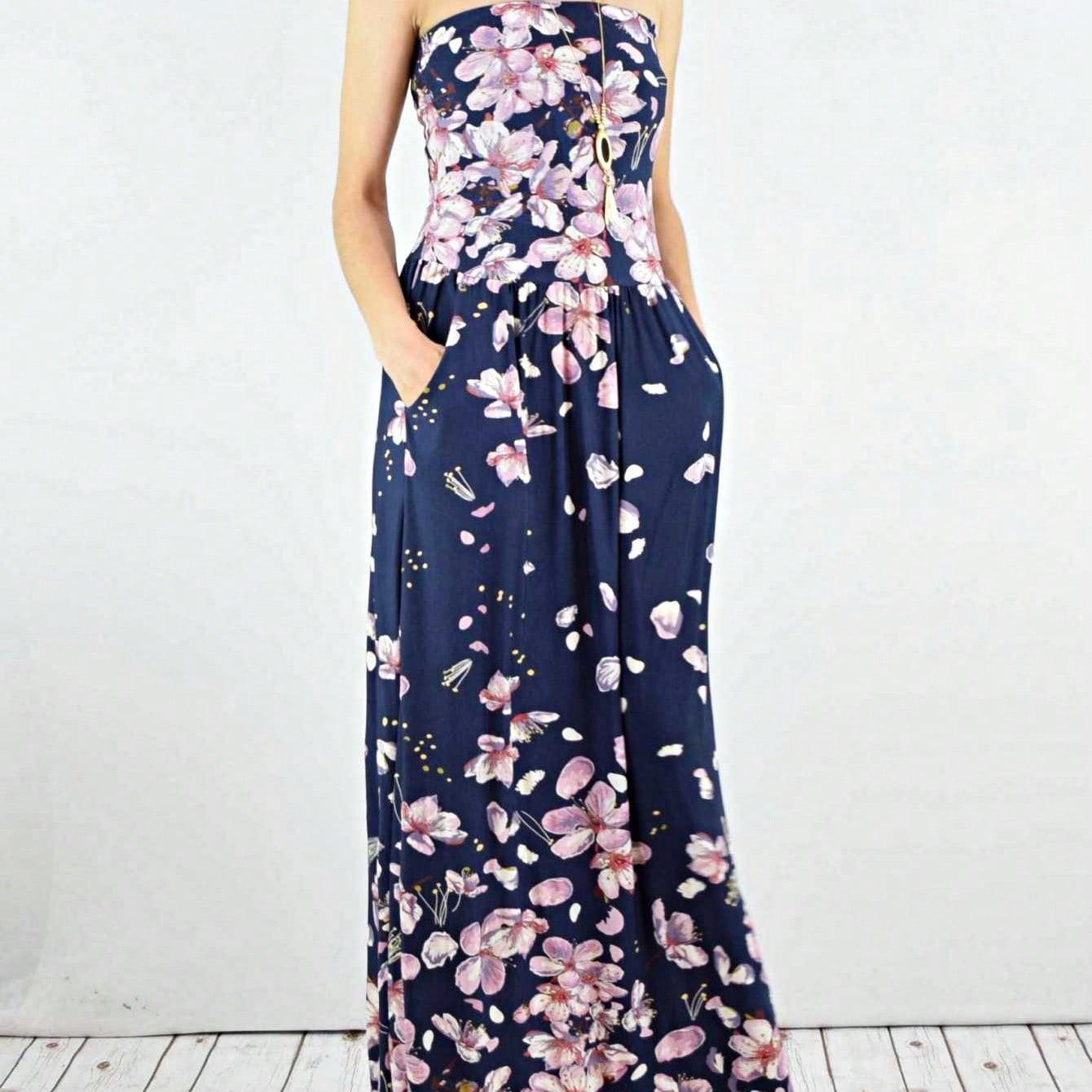 Tiered Tropical Sleeveless Leaves Floral  Maxi Long Woven Dress