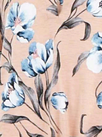 Tiered Tropical Sleeveless Leaves Floral  Maxi Long Woven Dress