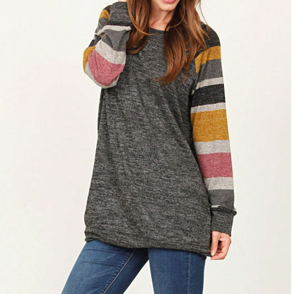 Navy Blue Boho Retro 90's Vintage Sleeve Dot Print Knit Contrast Binding Waffle  Soft Floral Raglan Sleeve Tunic Top Pullover