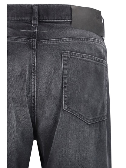 Jeans Straight-Leg Cotton Black