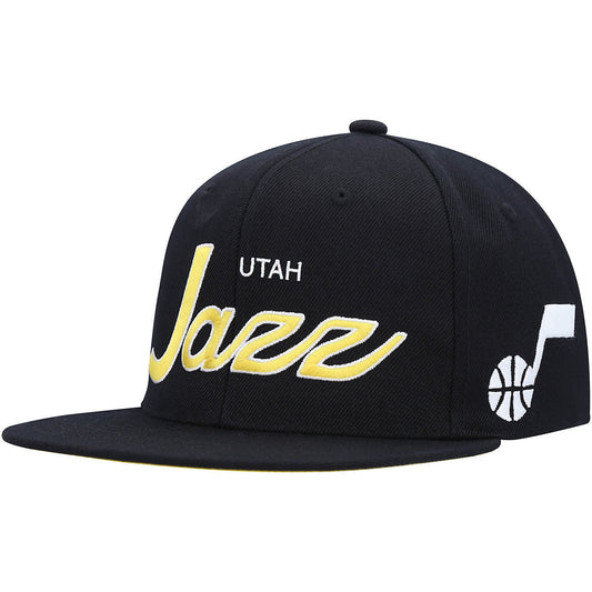 Mitchell & Ness Men's NBA Team Script 2.0 Snapback Jazz Snapback Caps