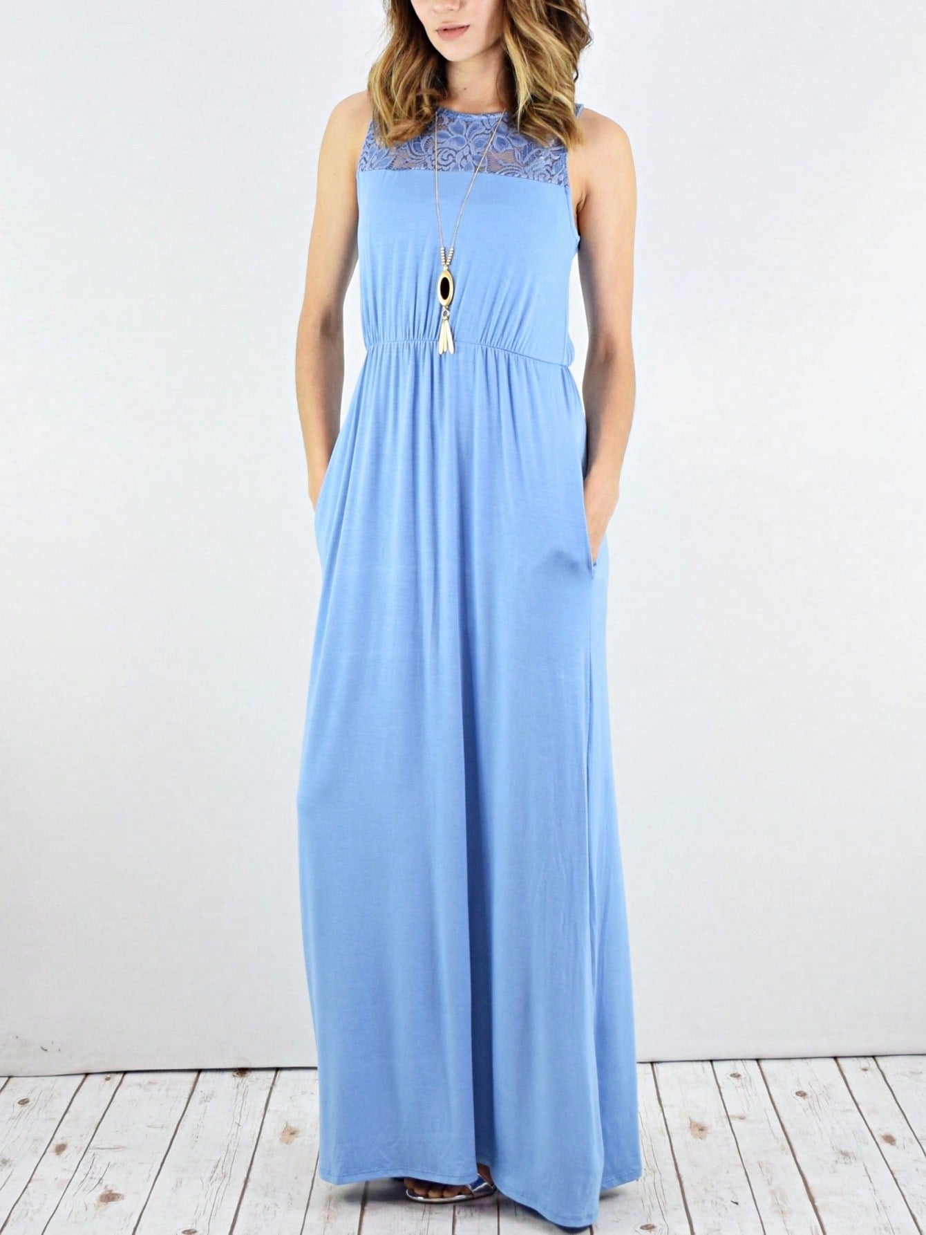 Elegant Floral Maxi Dress With  Surplice  Versatile Summer Dress For Women