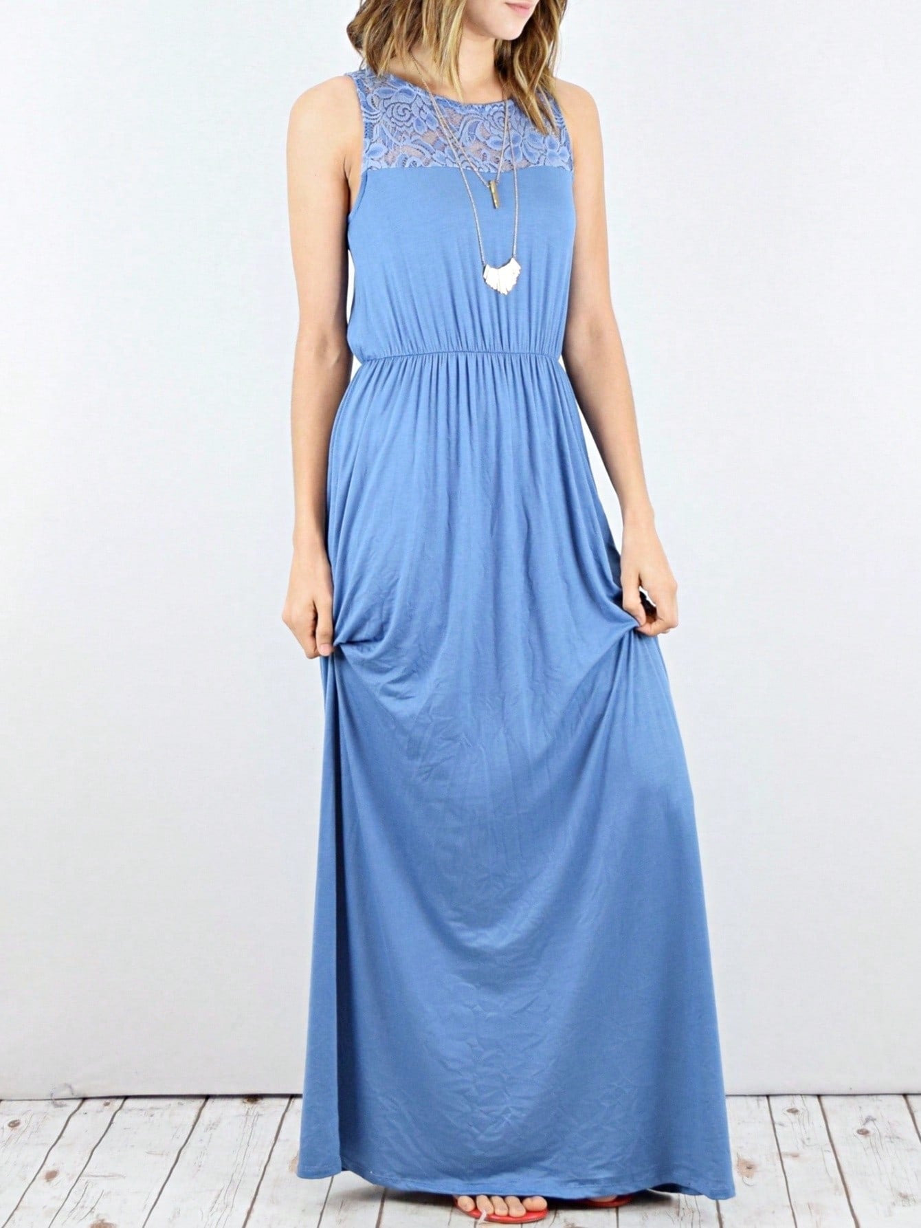 Elegant Floral Maxi Dress With  Surplice  Versatile Summer Dress For Women
