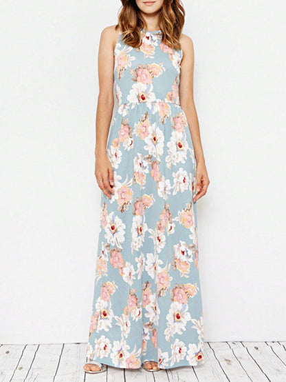 Elegant Floral Maxi Dress With  Surplice  Versatile Summer Dress For Women