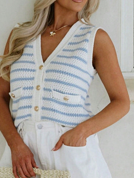 Boho Retro Vintage Viscose,Cotton Pink Orange Coral Stripe Zig Zag Color Block Sleeve FKnit Top Shirt Blouse Vest