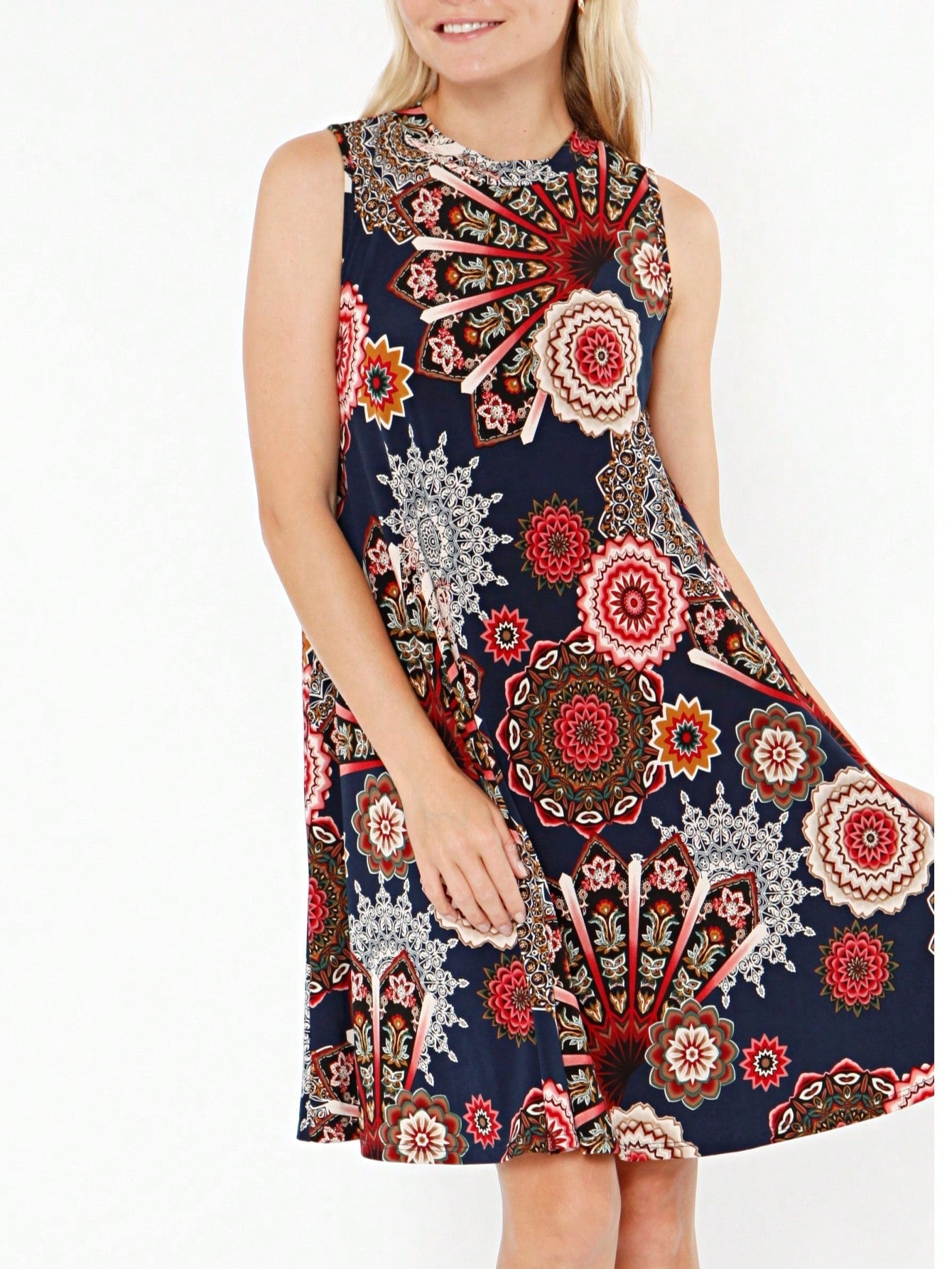 Vintage Boho Short Sleeve Summer Fall Charcoal Burgundy Red Floral Shift Swing Aline Southern Dress | Small-3 XL Plus