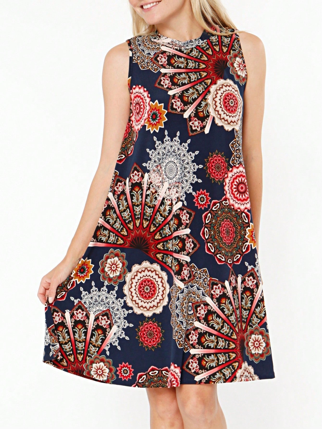 Vintage Boho Short Sleeve Summer Fall Charcoal Burgundy Red Floral Shift Swing Aline Southern Dress | Small-3 XL Plus