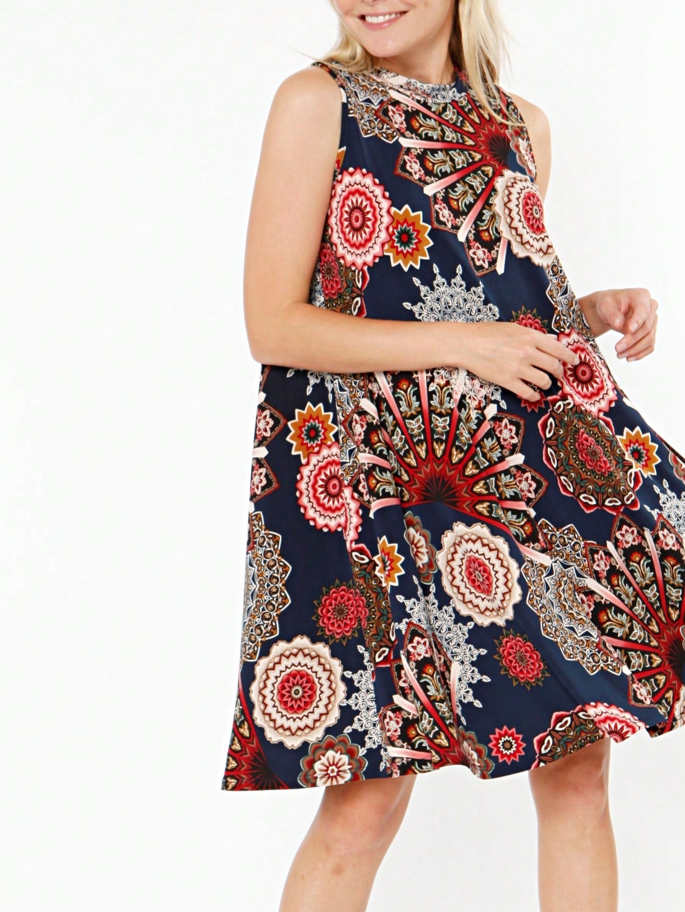 Vintage Boho Short Sleeve Summer Fall Charcoal Burgundy Red Floral Shift Swing Aline Southern Dress | Small-3 XL Plus