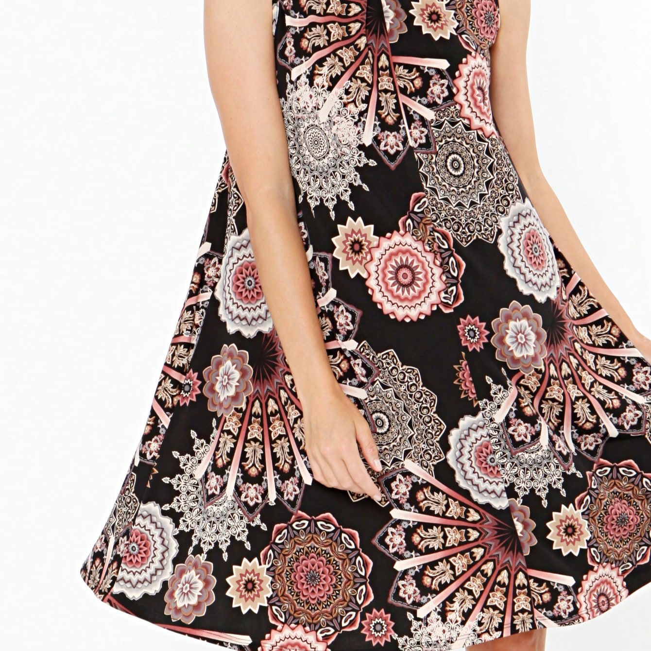 Vintage Boho Short Sleeve Summer Fall Charcoal Burgundy Red Floral Shift Swing Aline Southern Dress | Small-3 XL Plus