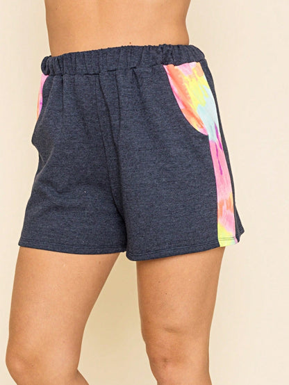 Boho Retro 60"S Geo Tie Die Knee Length Water Color Green Charcoal Leggings Bottom Pants Only