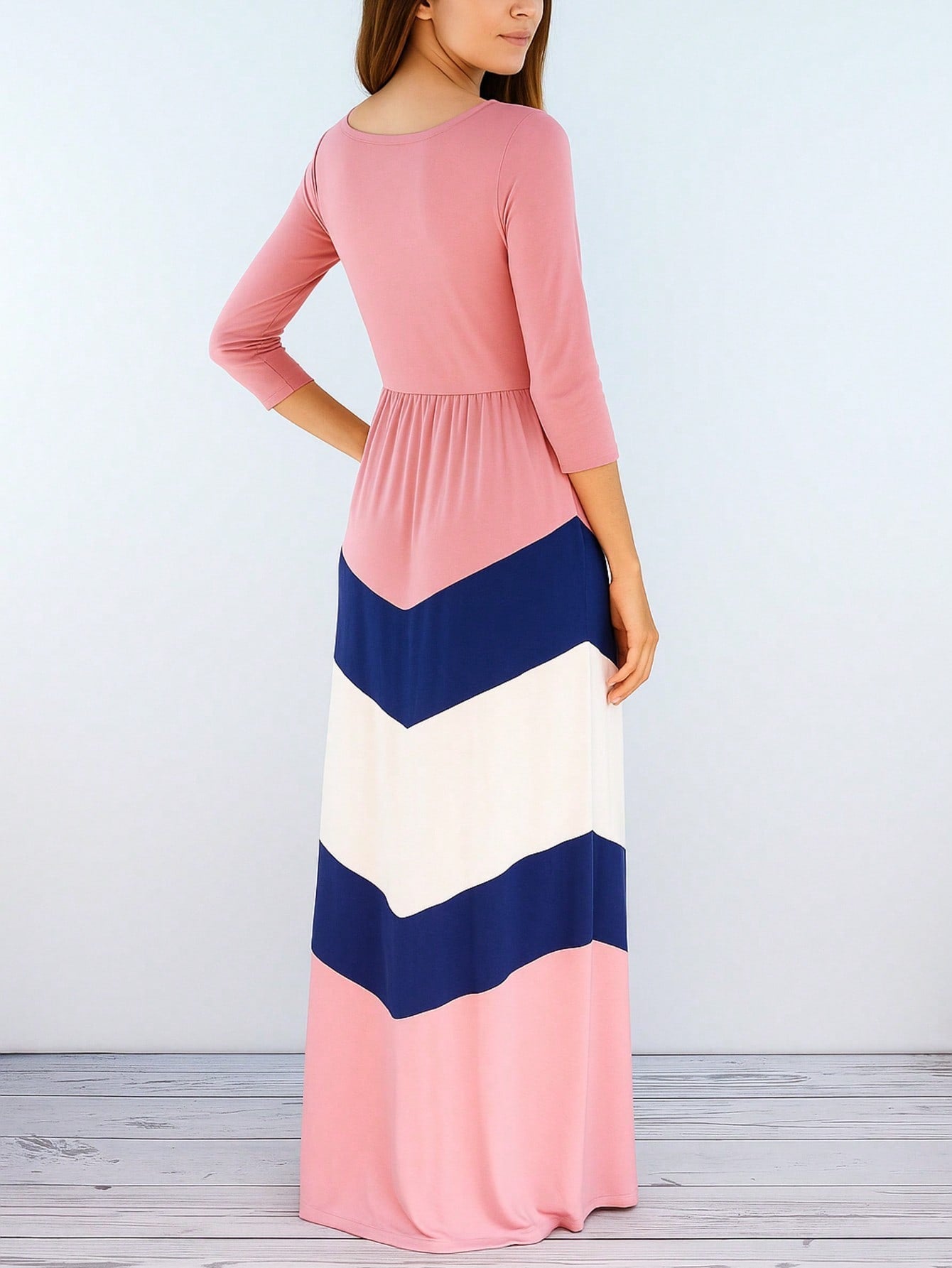 Retro Boho Woven Floral Pink Yellow Maxi Surplice Wrap Sah Dress Front Tie Flutter Sleeve